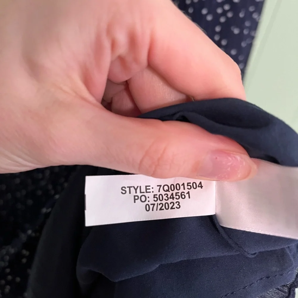 VINEYARD VINES Girls' Polka Dot Pleated Dress Navy Blue Flutter Sleeves …